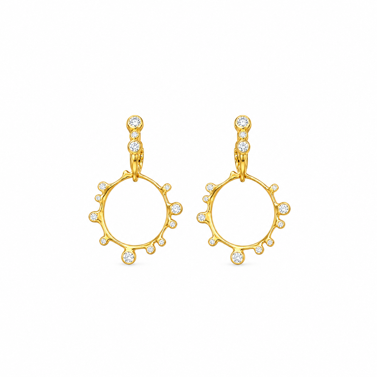 Nova 9kt Gold Lab Grown Diamond Hoop Earrings