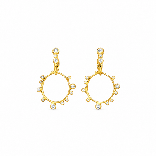 Nova 9kt Gold Lab Grown Diamond Hoop Earrings