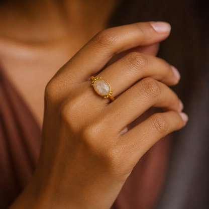 Moonstone Radiance Ring
