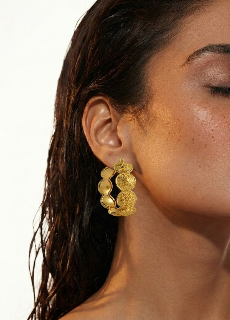 Udaipur Twist 92.5 Sterling Silver Hoops