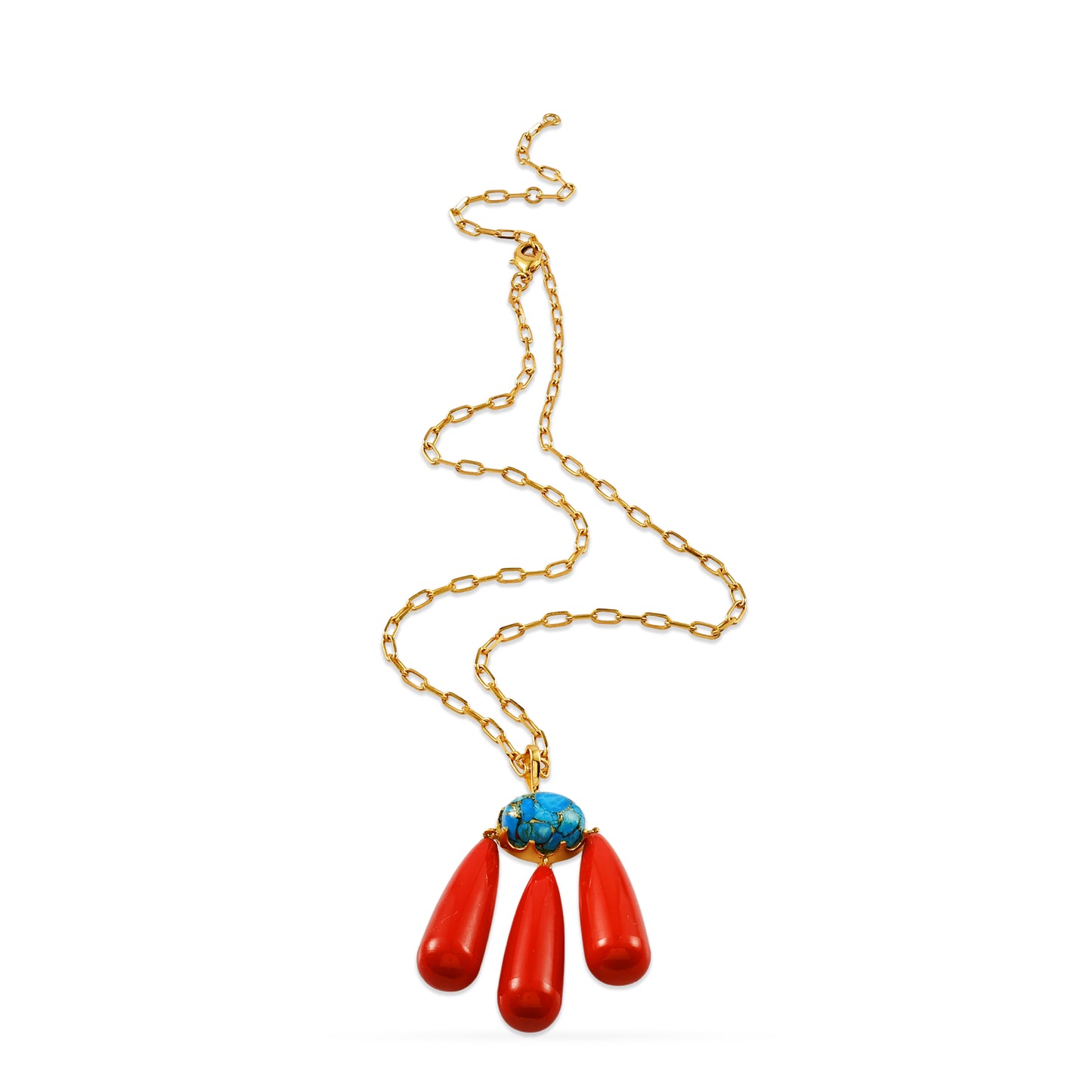 Red Beach Coral Cascade
Necklace