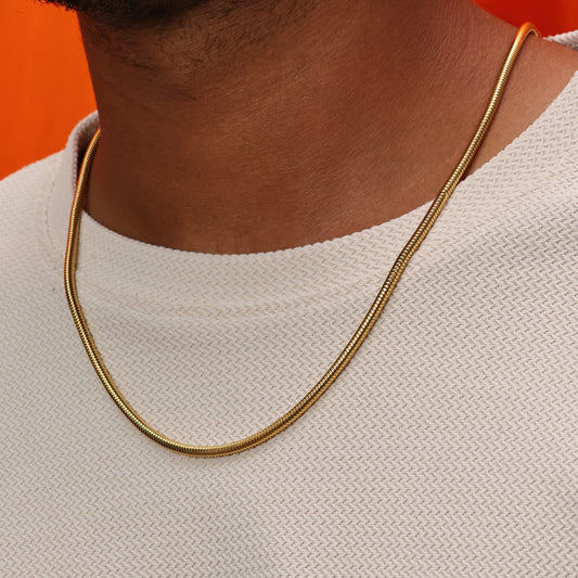 Gold Coil Men's Chain Slim