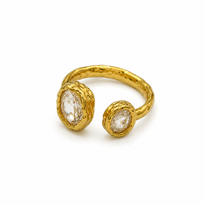 Dewdrop Duo adustable Ring