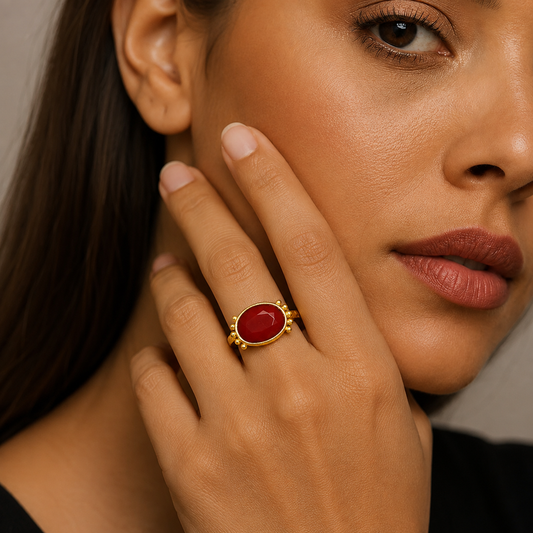 Coral Radiance Ring
