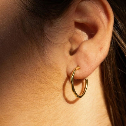 Classic Hoop Earrings In 925 Sterling Silver