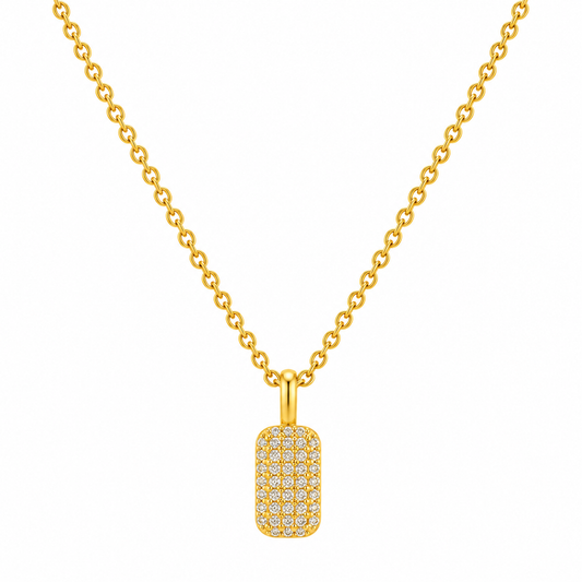 Crystal Bullion Finery Pendant Necklace