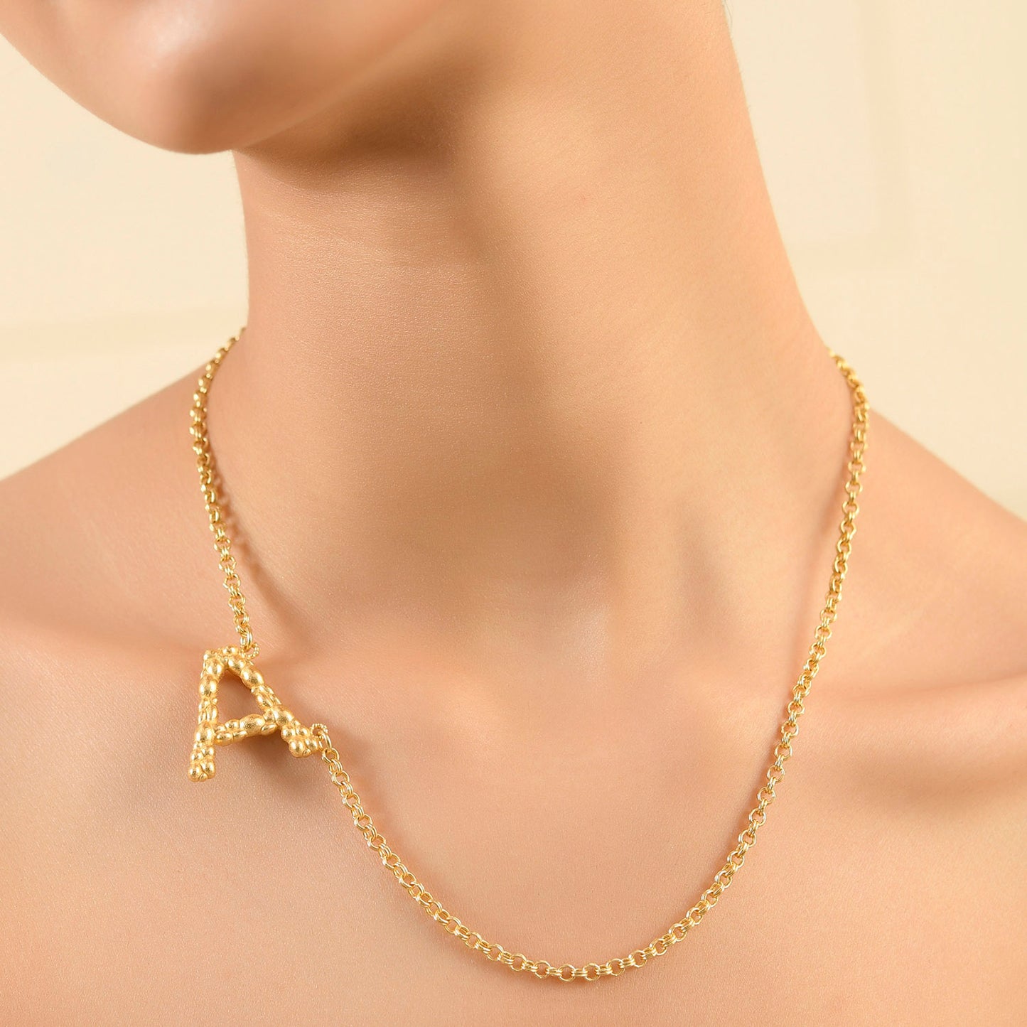 Initial Chain Monogram Necklace