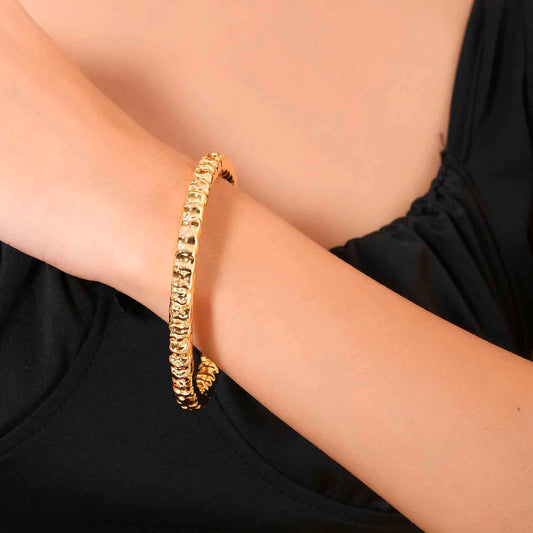Etched Furrowed Bangle