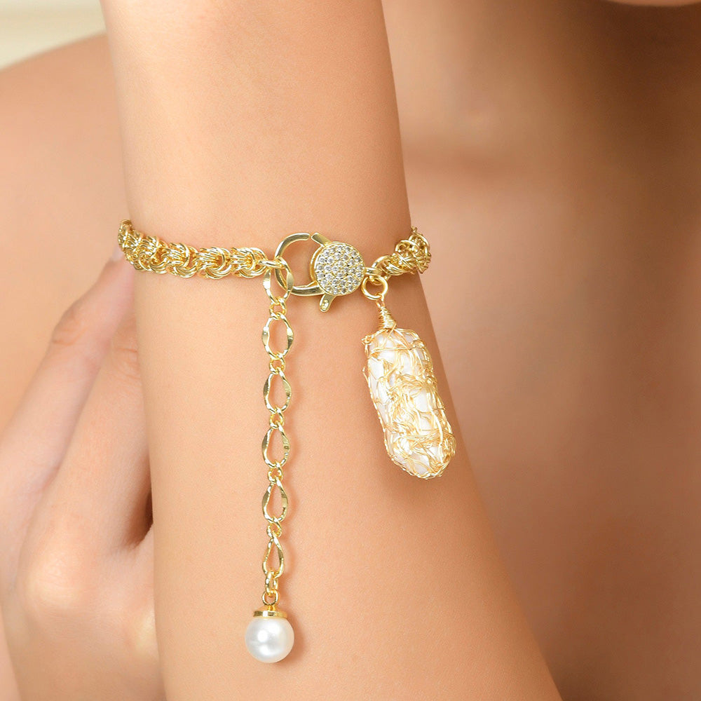 Mesh Pearl Allure Bracelet