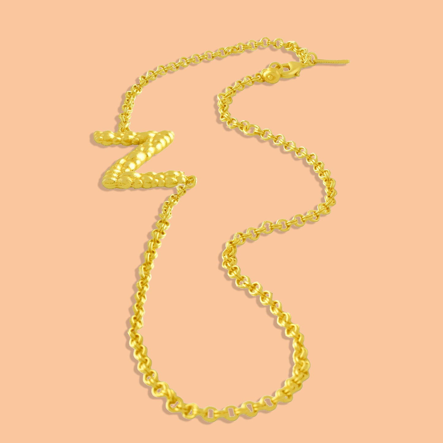 Initial Chain Monogram Necklace