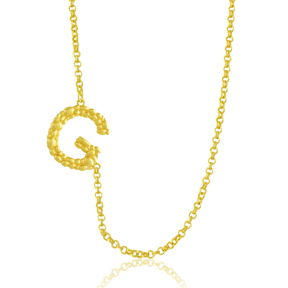 Initial Chain Monogram Necklace
