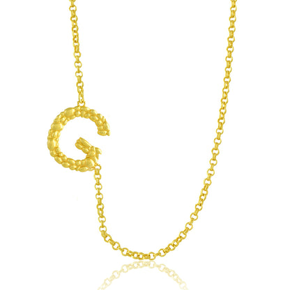 Initial Chain Monogram Necklace