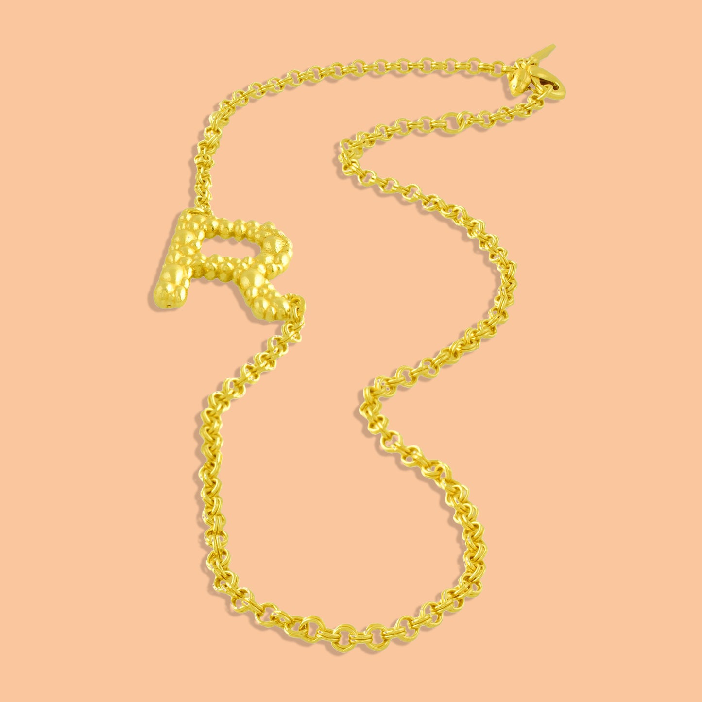 Initial Chain Monogram Necklace