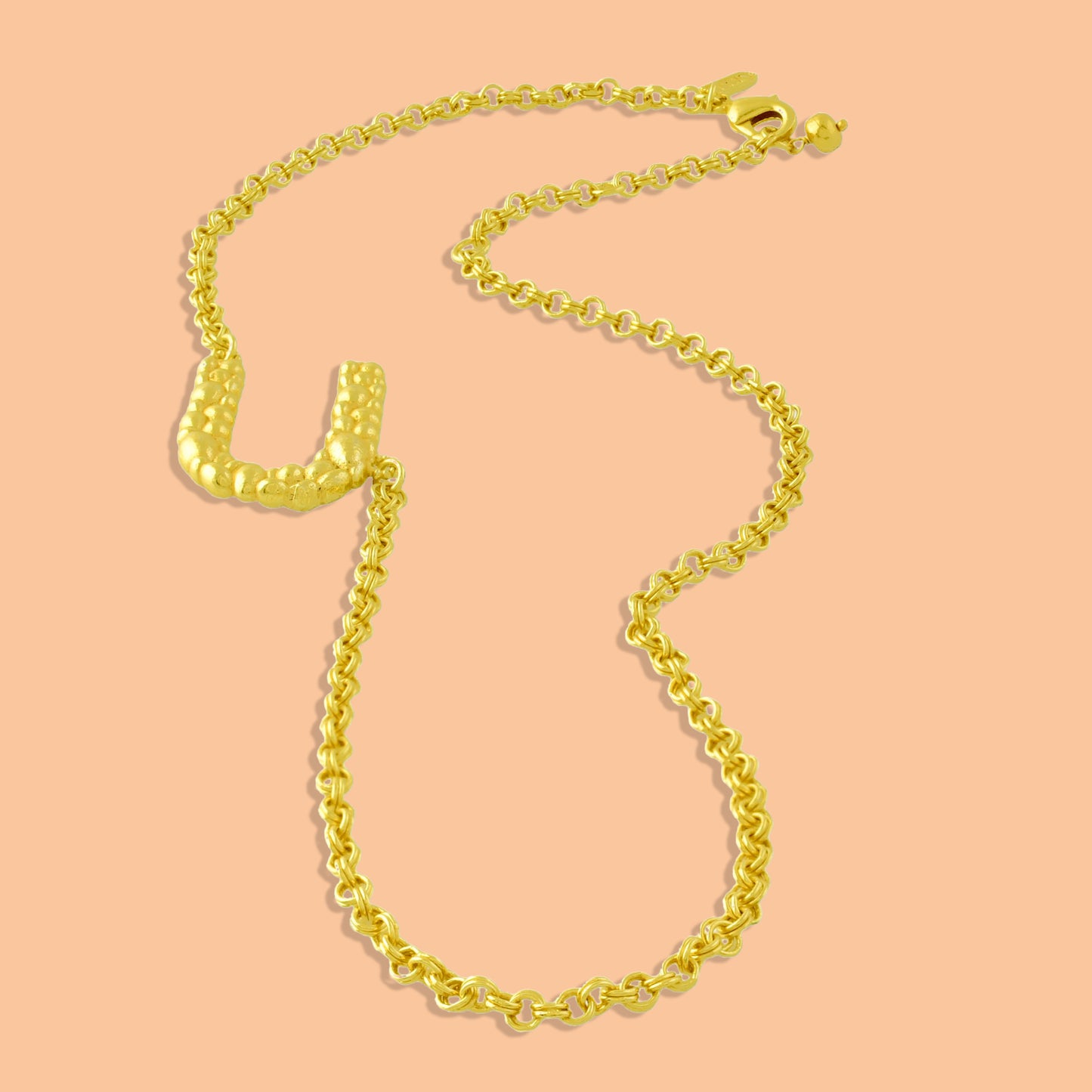 Initial Chain Monogram Necklace