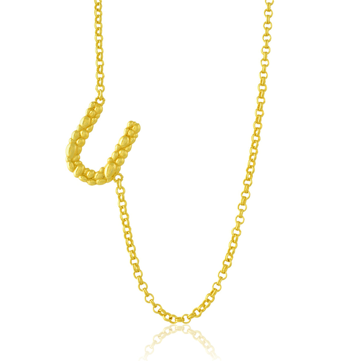 Initial Chain Monogram Necklace