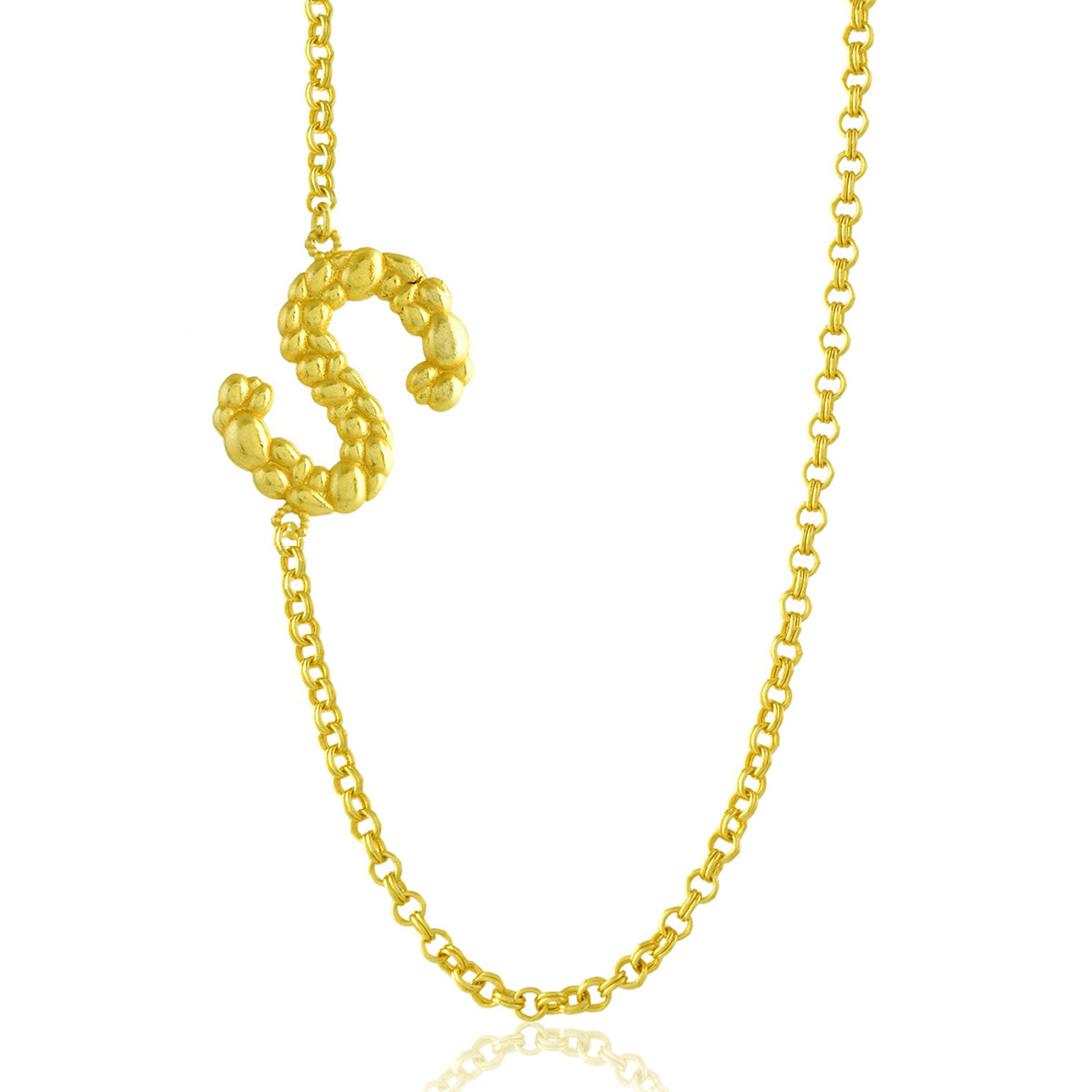 Initial Chain Monogram Necklace