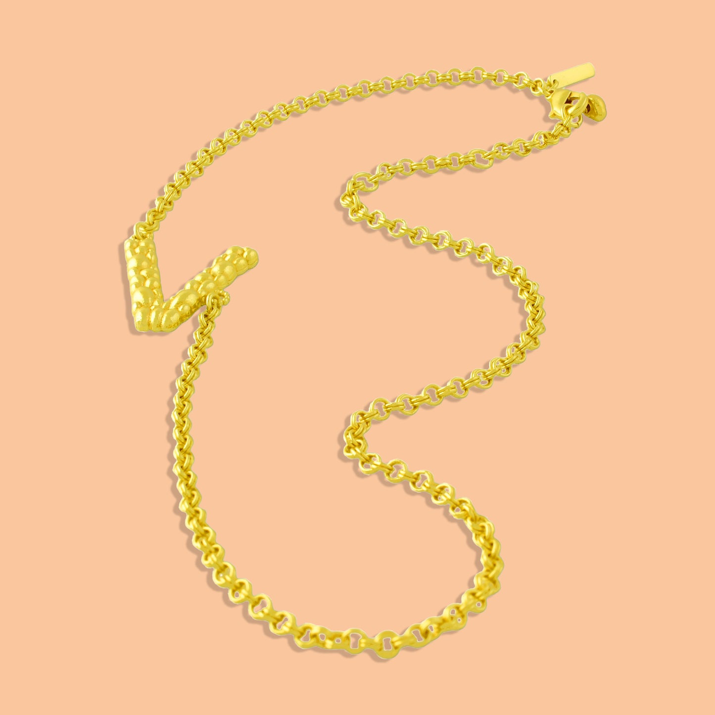 Initial Chain Monogram Necklace