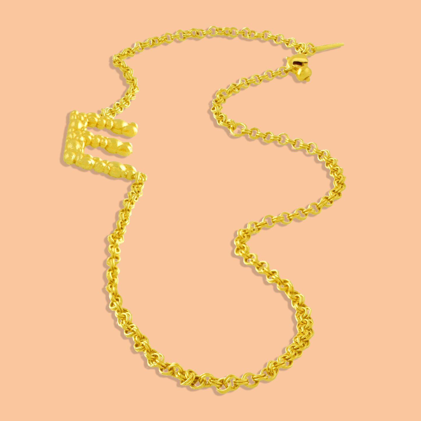 Initial Chain Monogram Necklace