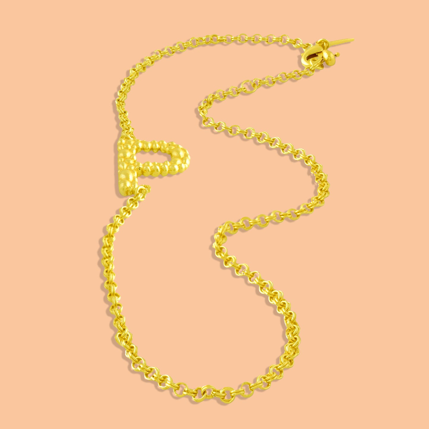 Initial Chain Monogram Necklace