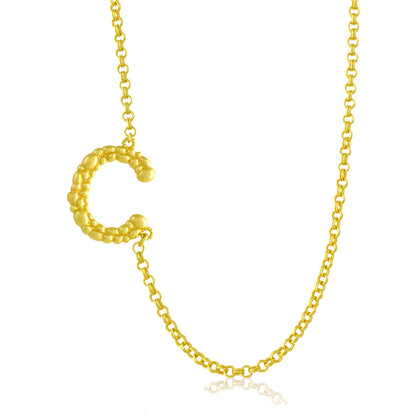 Initial Chain Monogram Necklace