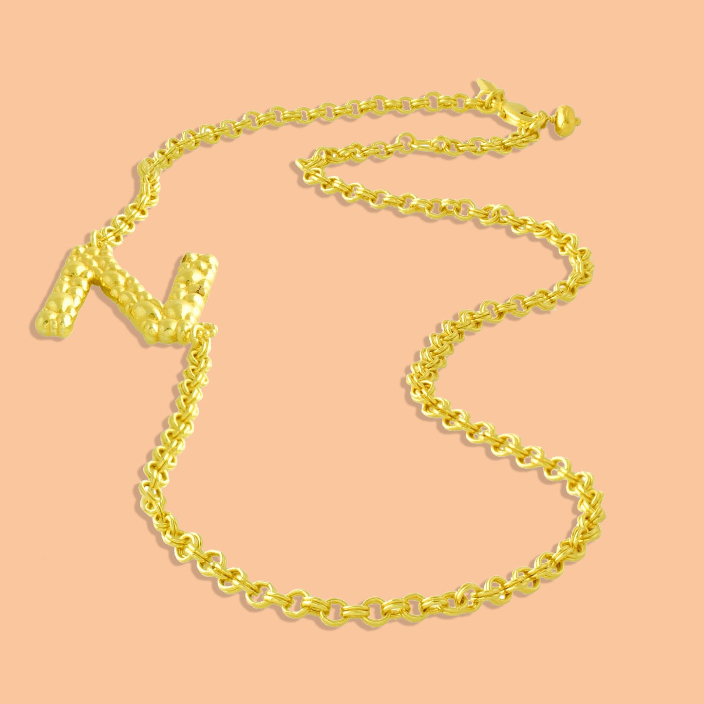 Initial Chain Monogram Necklace