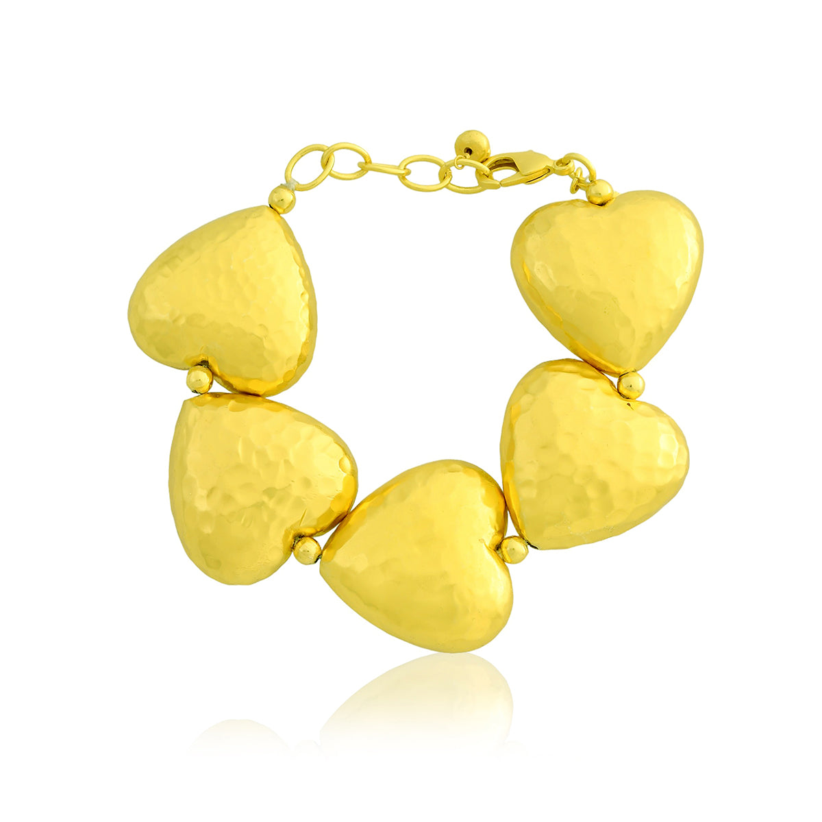 Gilded Concave Heart Bracelet