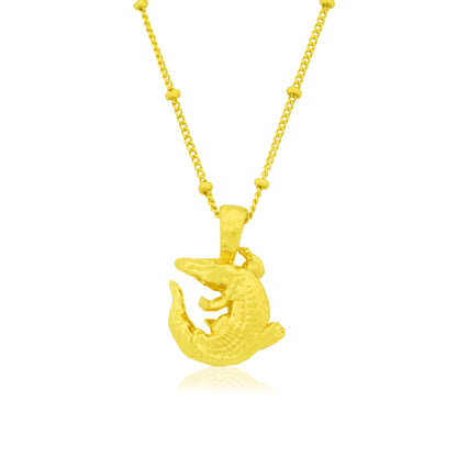 Miniature Alligator Chain Necklace
