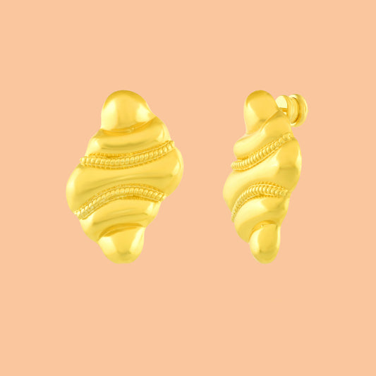 Rhomboid Retro Shell Earrings