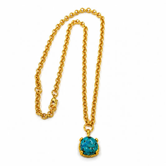 Turquoise Orbit Pendant Necklace