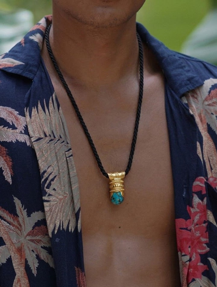 Turquoise Potion Unisex Thread Necklace
