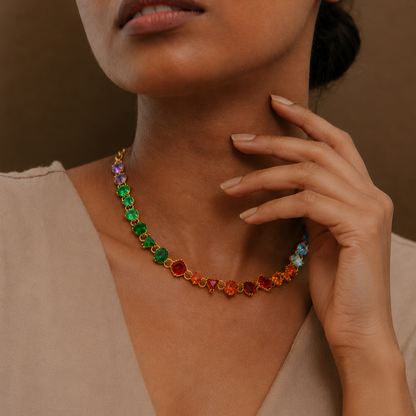 Chromatic Cascade Necklace