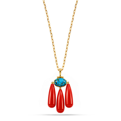 Red Beach Coral Cascade
Necklace