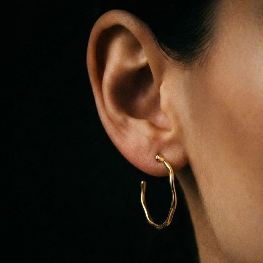 Classic Hoop Earrings In 925 Sterling Silver