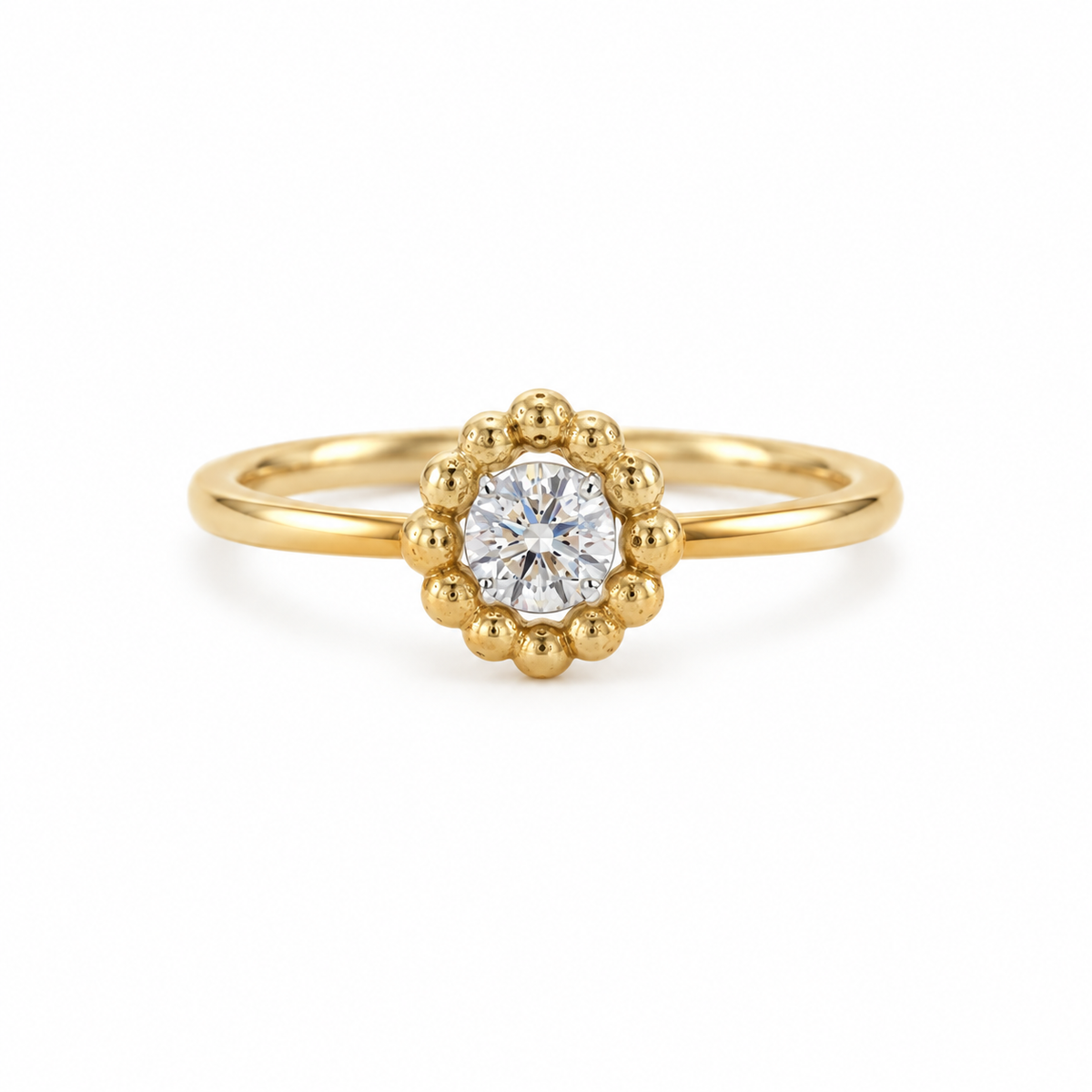 Solara 9kt Gold Lab Grown Diamond Ring