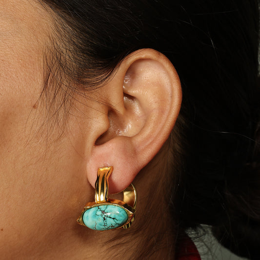 Turquoise Eye Drop Earrings