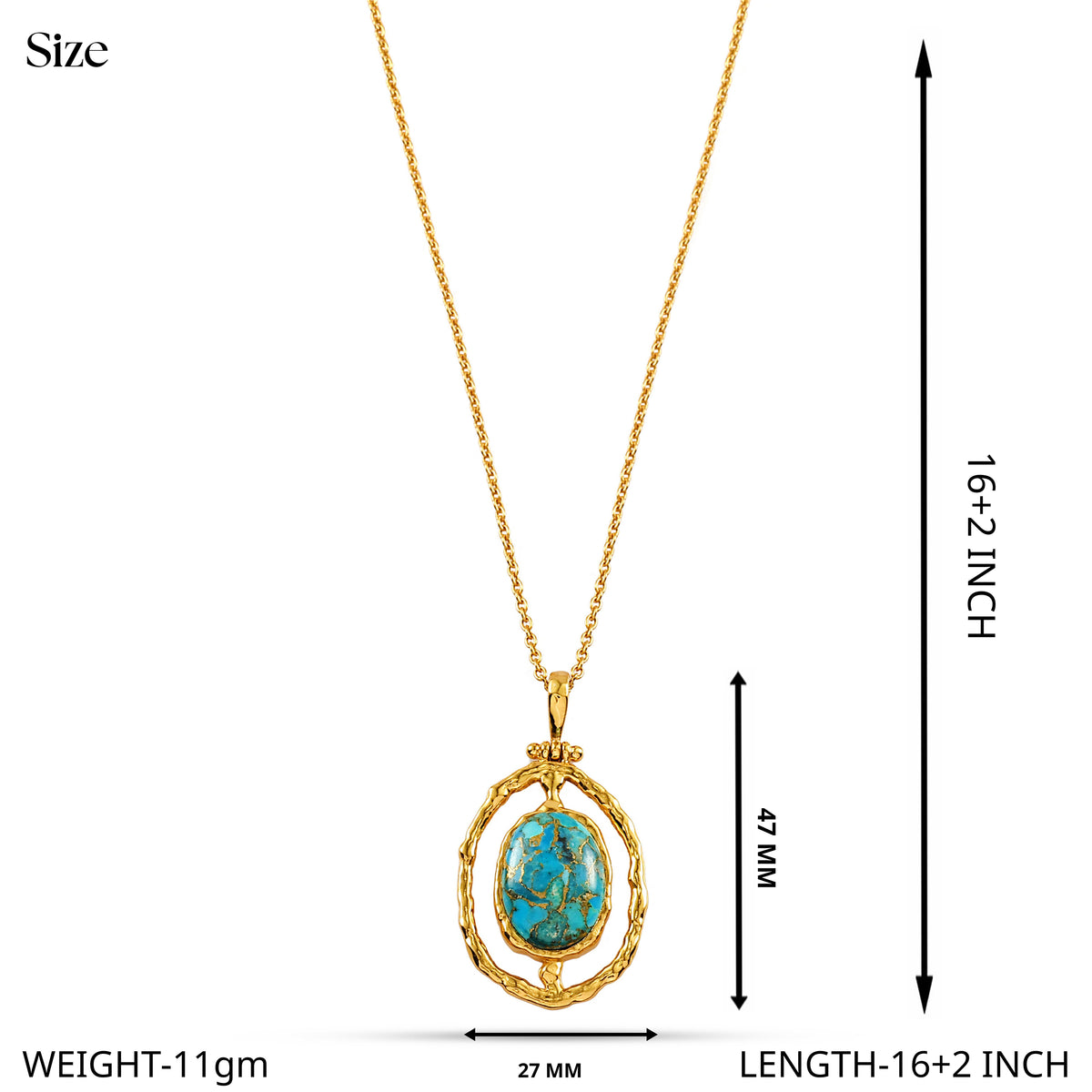 Celestial Turquoise Pendant Necklace