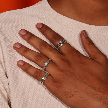 Classic Wheat 92.5 Sterling Silver Men’s Band