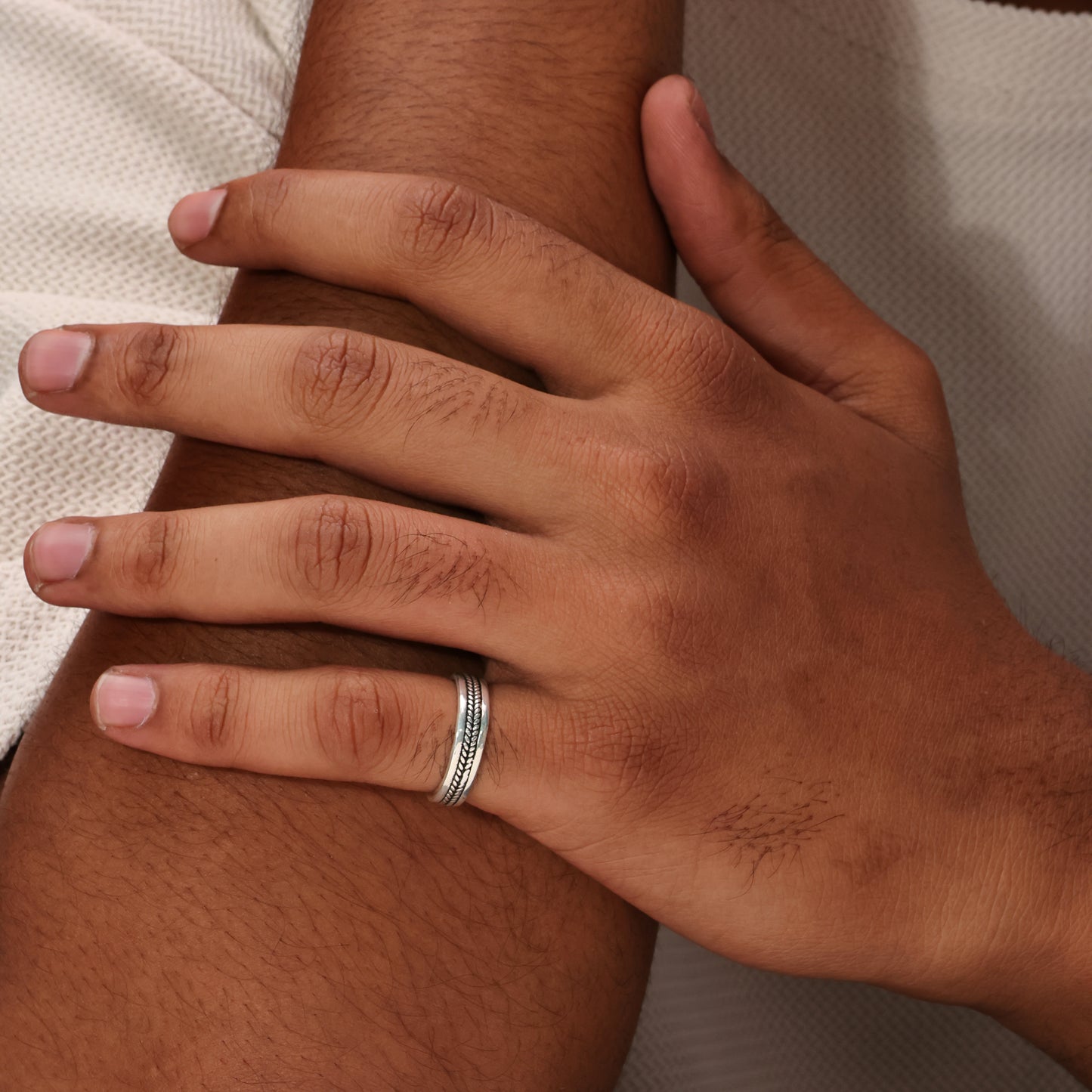 Classic Wheat 92.5 Sterling Silver Men’s Band