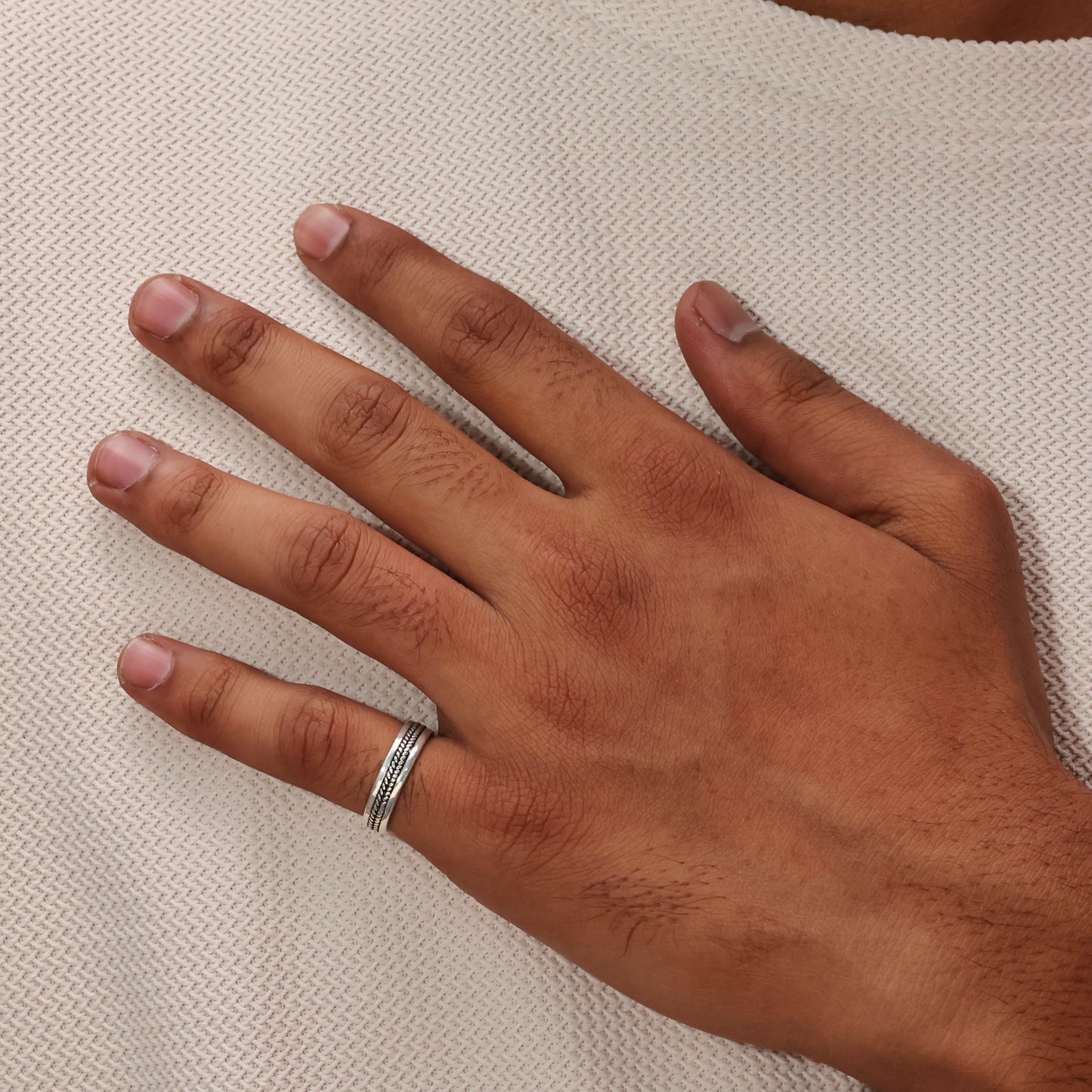 Classic Wheat 92.5 Sterling Silver Men’s Band