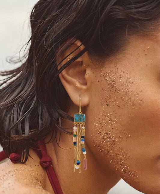 Turquoise Nomad Tassel Earrings