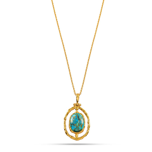 Celestial Turquoise Pendant Necklace