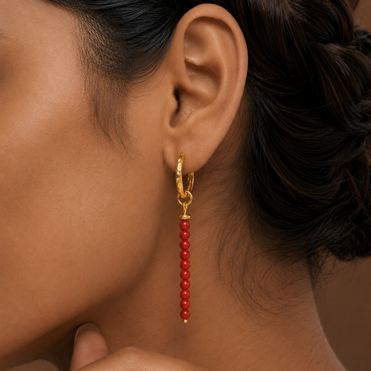 Coral Cascade Earrings