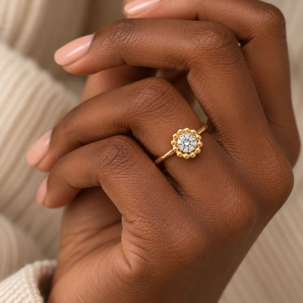 Solara 9kt Gold Lab Grown Diamond Ring