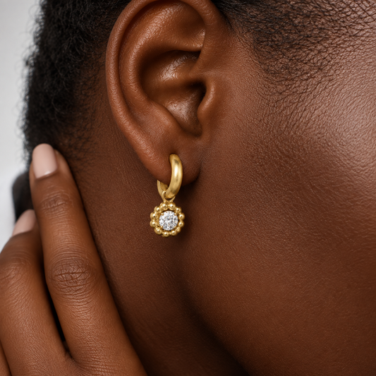 Solara 9kt Gold Lab Grown Diamond Hoops