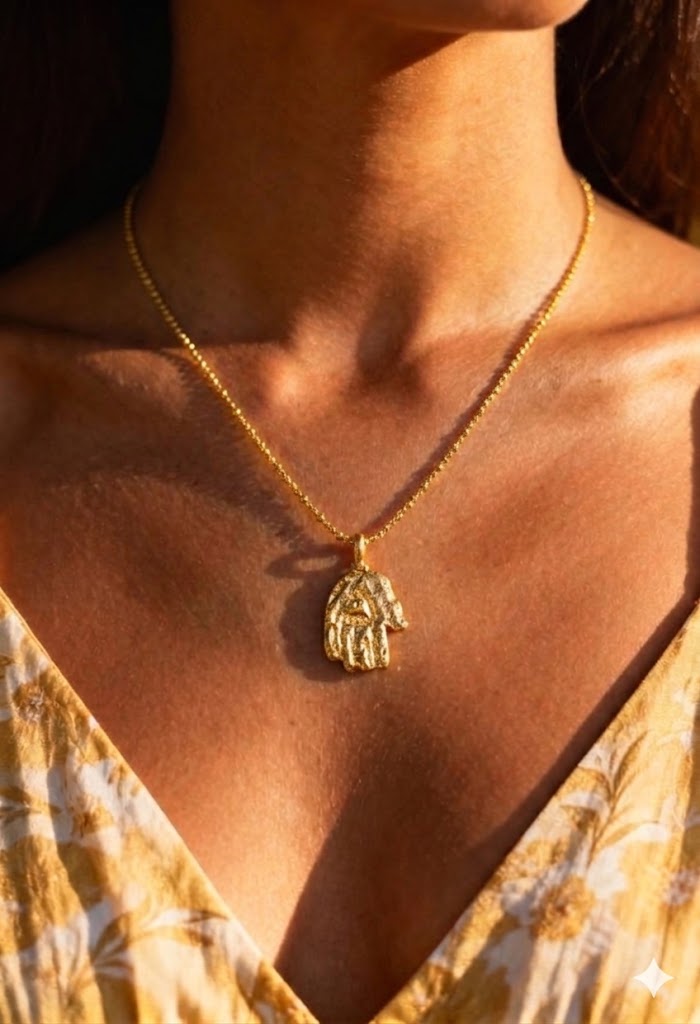 Hast Mudra 92.5 Sterling Silver Necklace