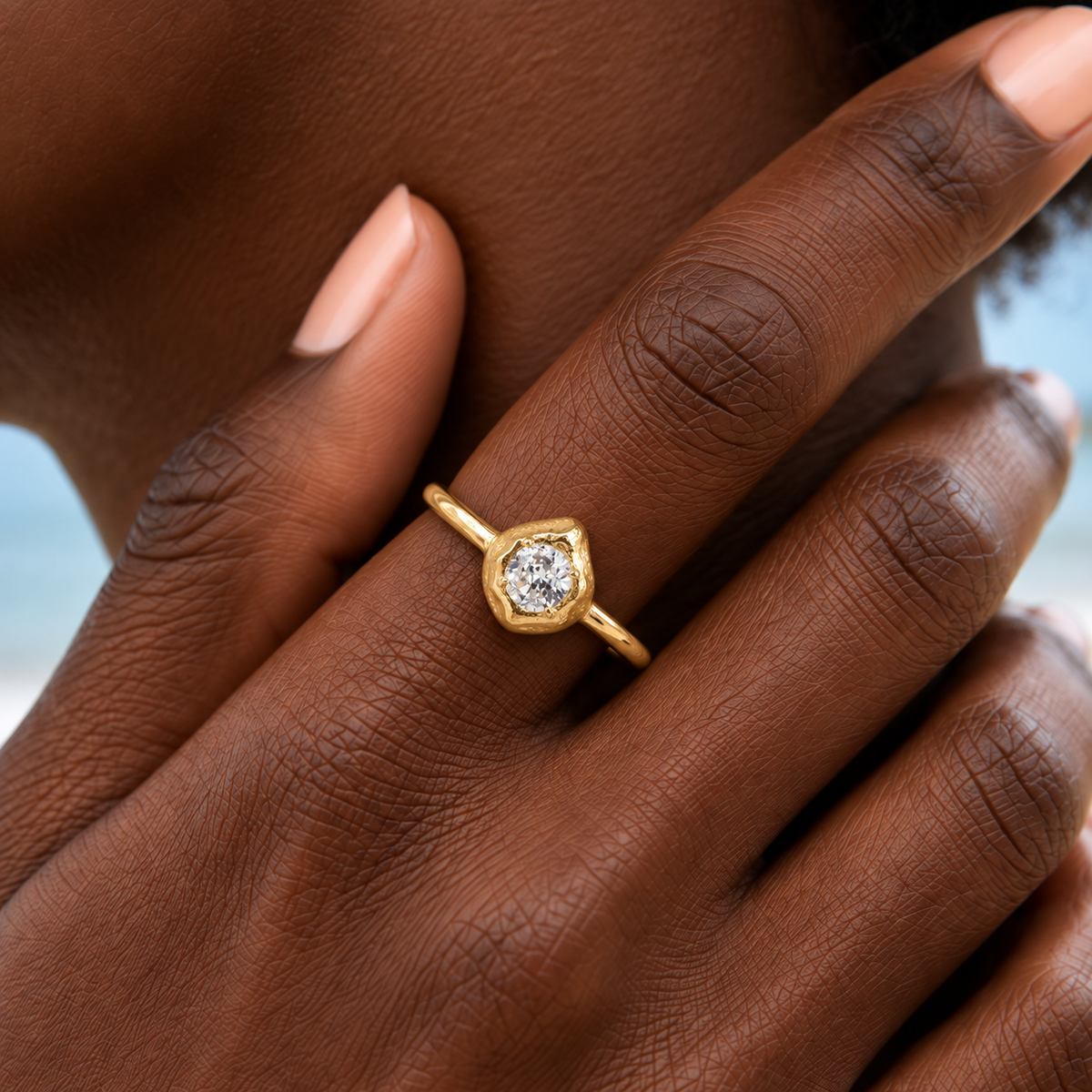 Azure 9kt Gold Lab Grown Diamond Ring