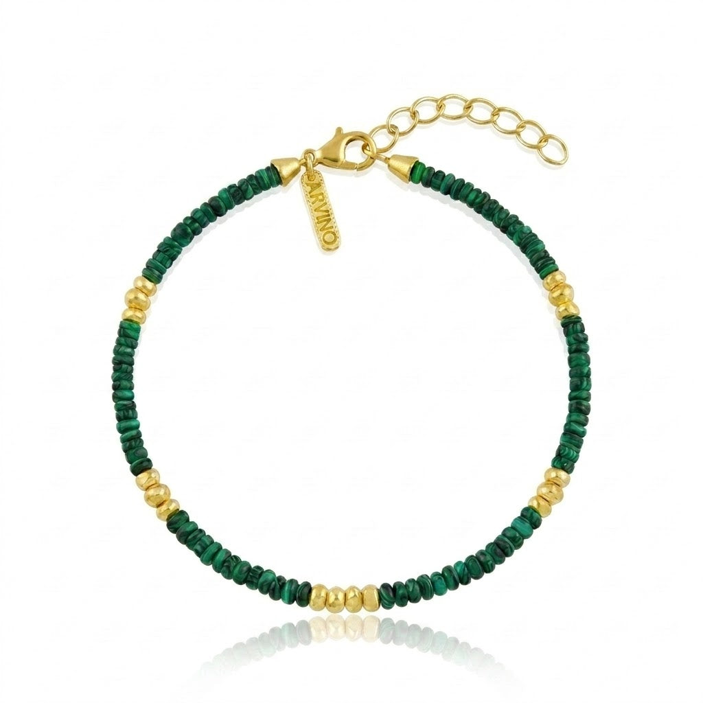 Green Onyx Bead Anklet