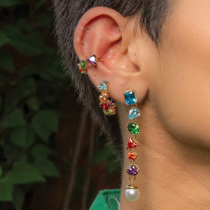 Chromatic Cascade Ear Cuff