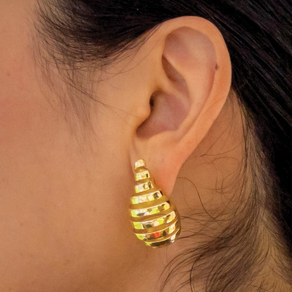 Spiral Earrings (Water Resistance Premium Plating)