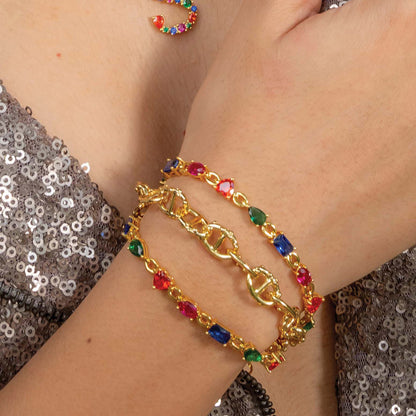Multihued Crescendo Bracelet